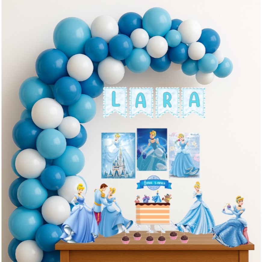 Kit Festa Cinderela | Lembrancinhas Cinderela | Personalizados Cinderela | Aniversári Cinderela | Princesa Cinderela