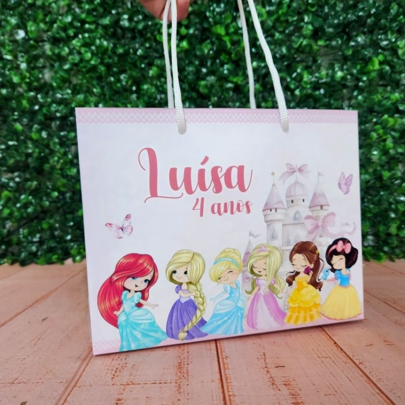 Sacolinha Saquinho Surpresa Personalizadas Princesas Baby Lembrancinha Princesa