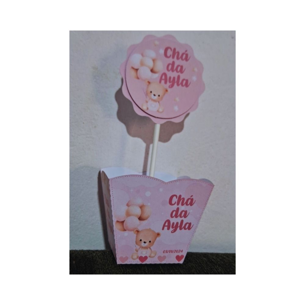 Centro de mesa cachepo ursinha balão,Lembrancinhas Personalizadas -festa infantil, decoração, kit festa, cha de bebe