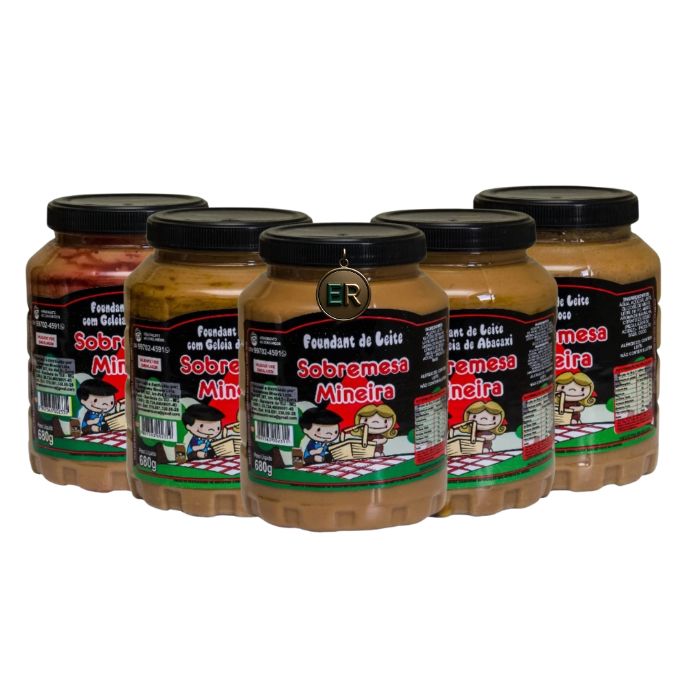 Kit Doce de Leite c/5 potes Sobremesa Mineira 680g Sabores Sortidos em Oferta na Shopee