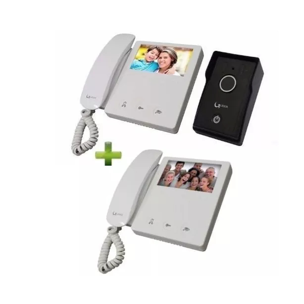 Porteiro Interfone Com Câmera Completo + Extensão De Vídeo