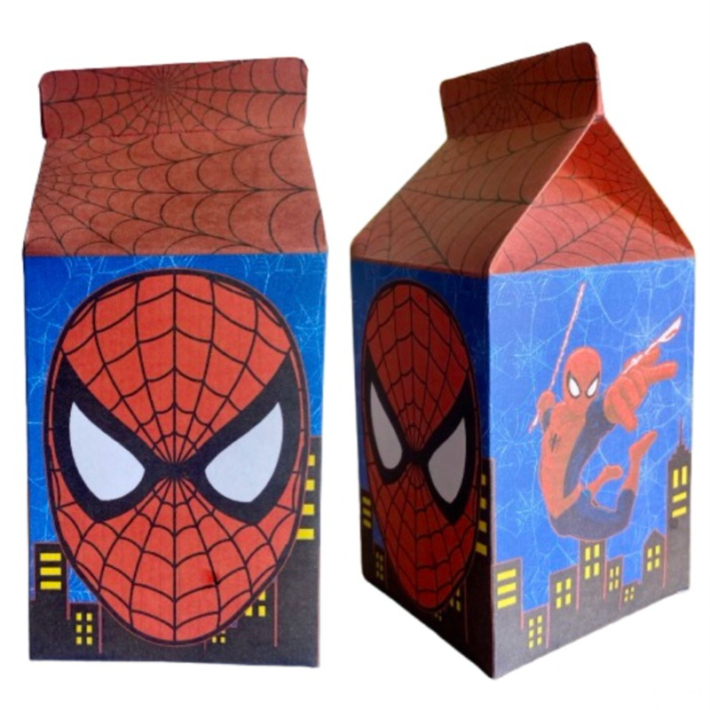 10 Caixinhas Milk PEGUE E MONTE  Homem Aranha Personalizadas - Lembrancinha festa