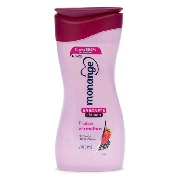 Sabonete Líquido Monange Frutas Vermelhas 240ml