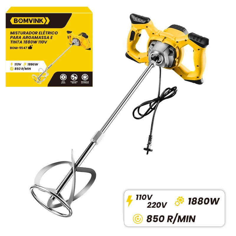 Misturador de Tinta e Argamassa 110V/220V 1880W 60Hz Profissional-Alta Resistência Construção Civil em Oferta na Shopee