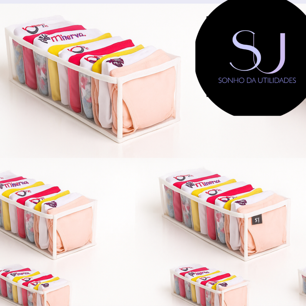 Kit 05 Colmeias Organizador Transparentes Branca P Gavetas, Closet - SU Sonho da Utilidade...