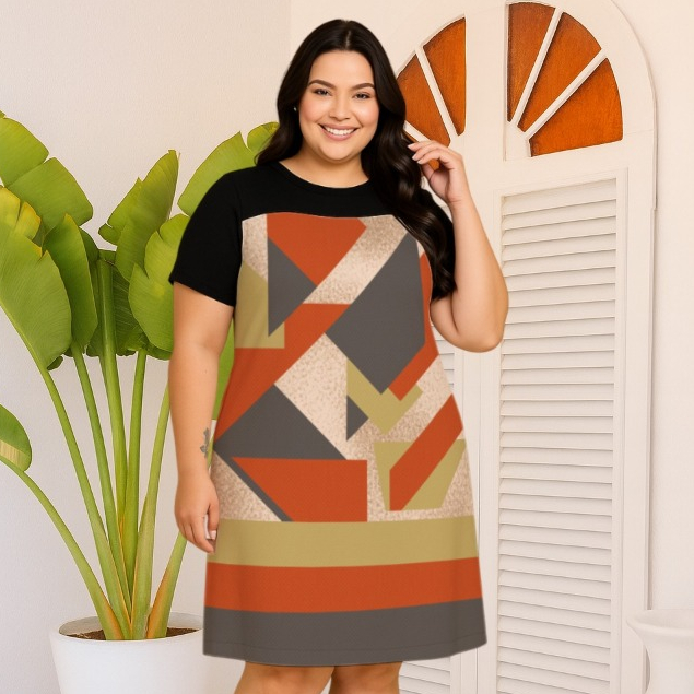 Camisetão Leve Plus Size com Corte Soltinho e Estampa Digital para um Look Fashion e Confortável