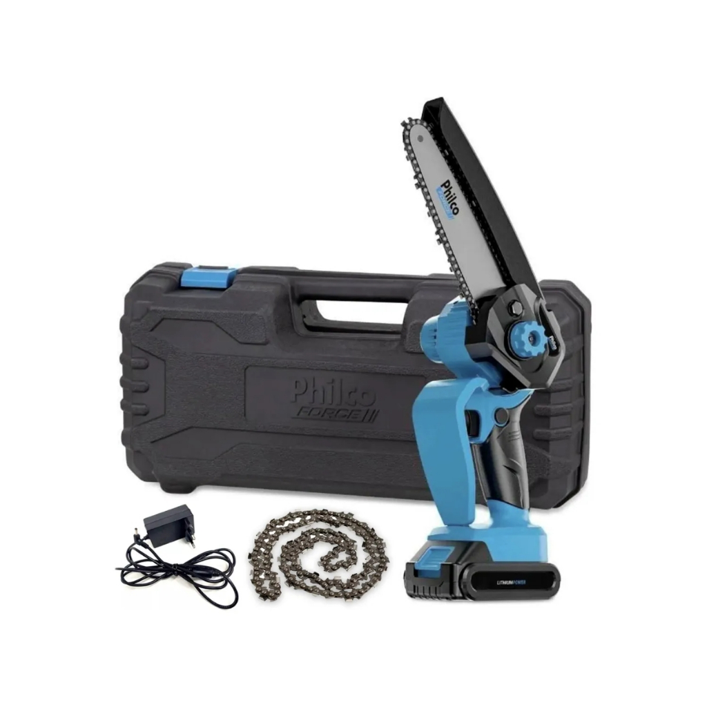 Mini Motosserra De Sabre Force 3000Rpm PMM216 Bivolt Com Maleta E Acessórios Philco