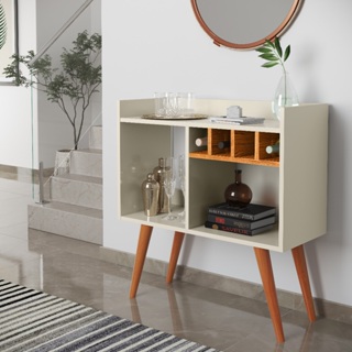 Aparador Cantinho Do Café Para Sala Escritório Hall De Entrada Barzinho Adega Balcão Com Prateleira em Oferta na Shopee
