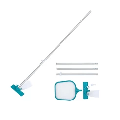 Kit Limpeza Para Piscina 2 em 1 + Aspirador de Piscina e Peneira Com Cabo de 2,03m Bestway