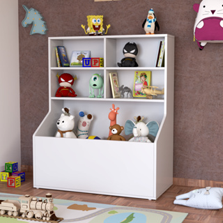 Organizador de Brinquedos - Estante Infantil Prateleira com Baú  4 Nichos em Oferta na Shopee