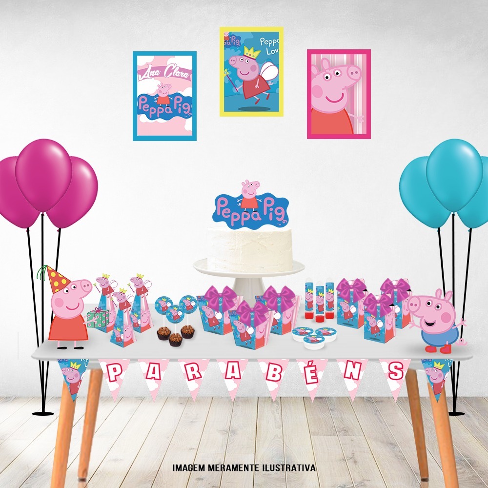 Kit Mesversário/ festa/ aniversário PEPPA PIG Personalizado | Festa Só Bolinho | Caixa | Lembrancinha