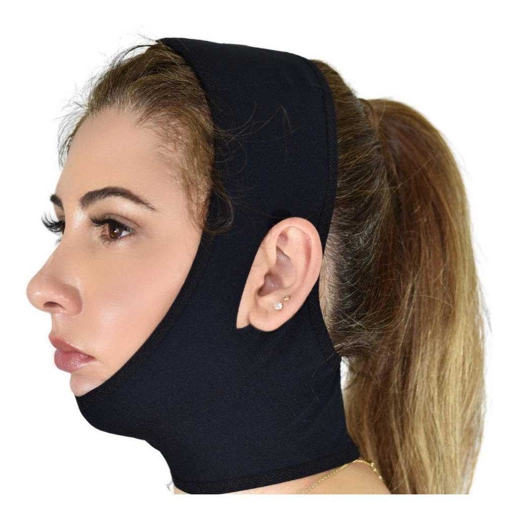 Cinta para lipo de papada recuperação bichectomia Faixa modeladora rosto em Oferta na Shopee
