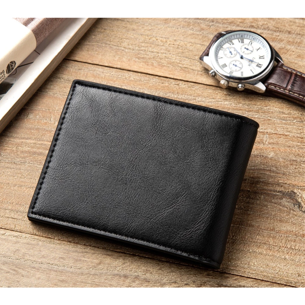 Carteira pequena masculina curta vertical de couro com porta cartão bolso elegante em Oferta na Shopee