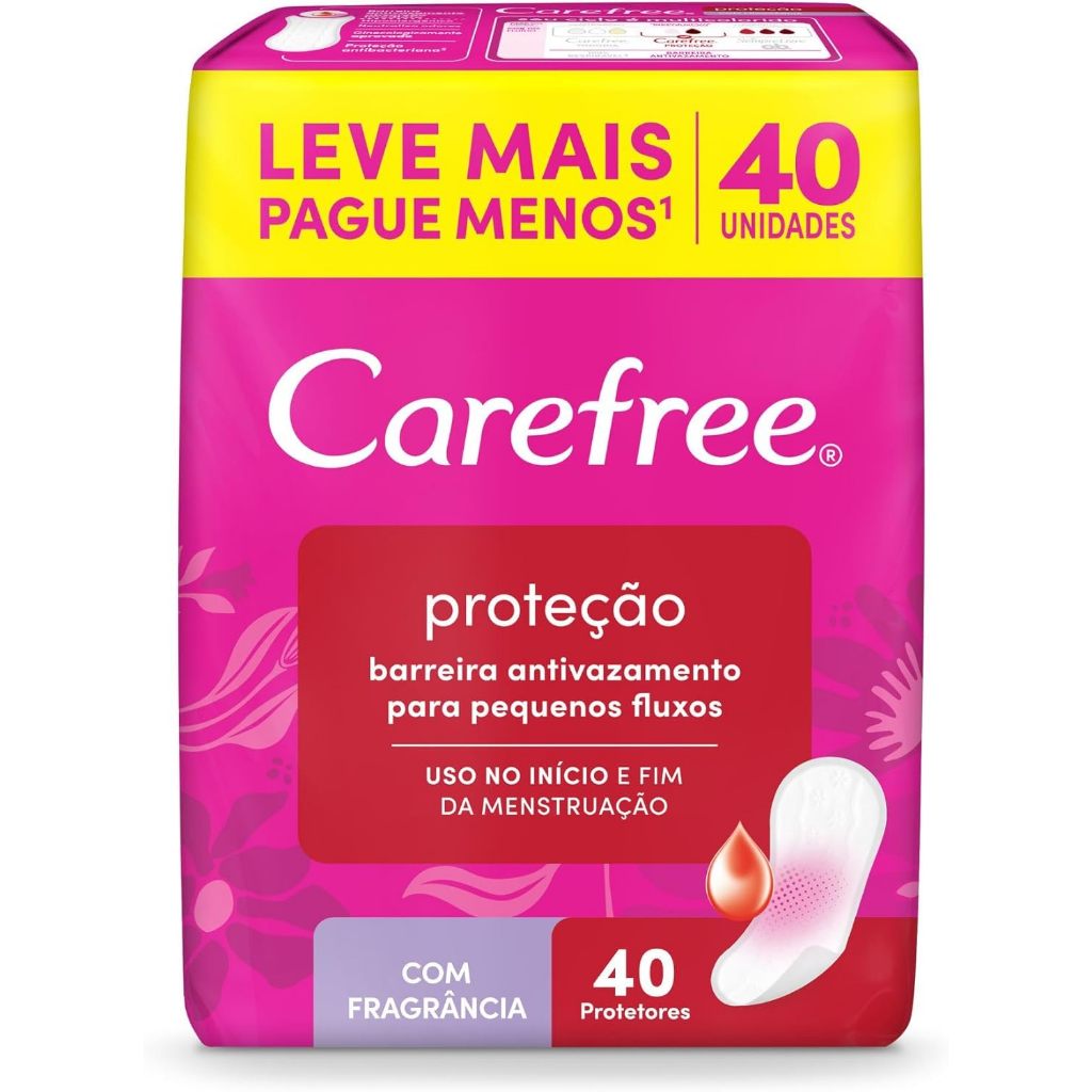 Carefree Protetor Diário Original Com Perfume 40 Unidades em Oferta na Shopee