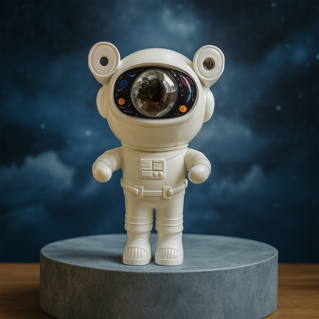 Luminaria Astronauta Projetor Som Bluetooth LED Noturna Galaxia Estrelas Com Controle Masterchair
