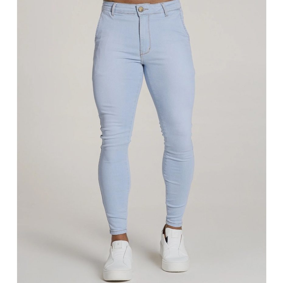 Calça Alfaiataria Jeans Skinny Masculina Social Com Elastano Bolsos Semi Social Premium Codi Jeans