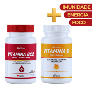 Vitamina D3 2000ui + B12 Metilcobalamina Suplemento Imunidade - Energia [DUP] em Oferta na Shopee
