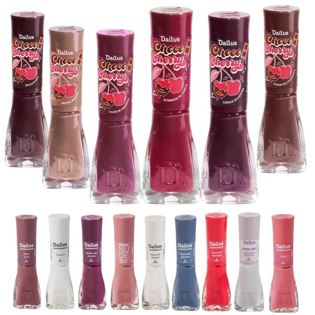 Dailus Esmaltes Alta Cobertura Brilho Intenso Cremoso Longa Duração Base Mohda Nail Bond Express- Monte a sua Coleção