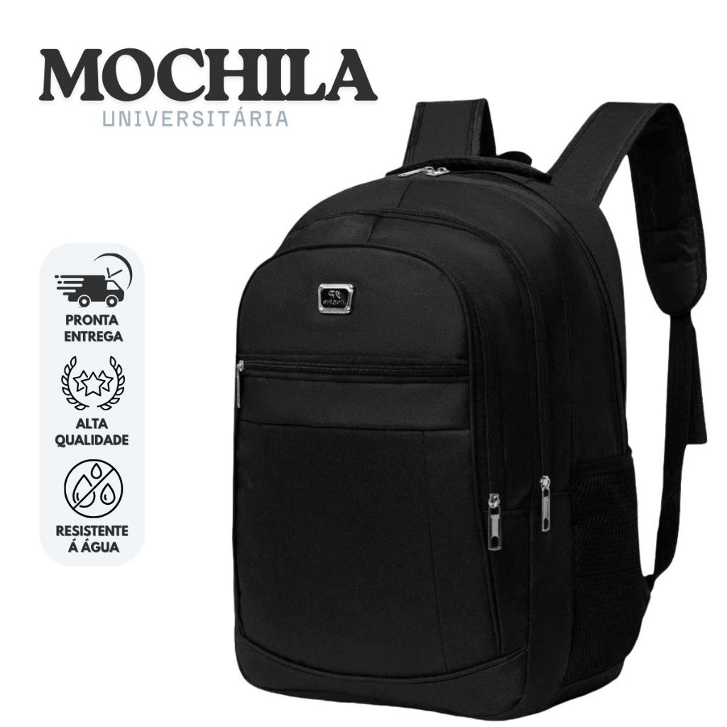 Mochila Universitária Unissex | Reforçada para Escola Faculdade Viagem Lote Executivo 2025