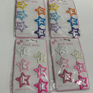 Kit 6 ate 72 Unidades Grampo de cabelo/franja em formato de estrela para meninas em Oferta na Shopee
