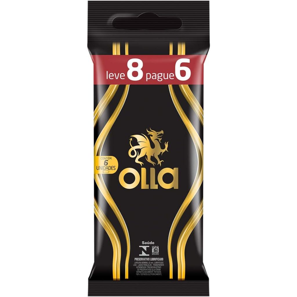 Preservativo Lubrificado Olla Leve 8 Pague 6 Unidades em Oferta na Shopee