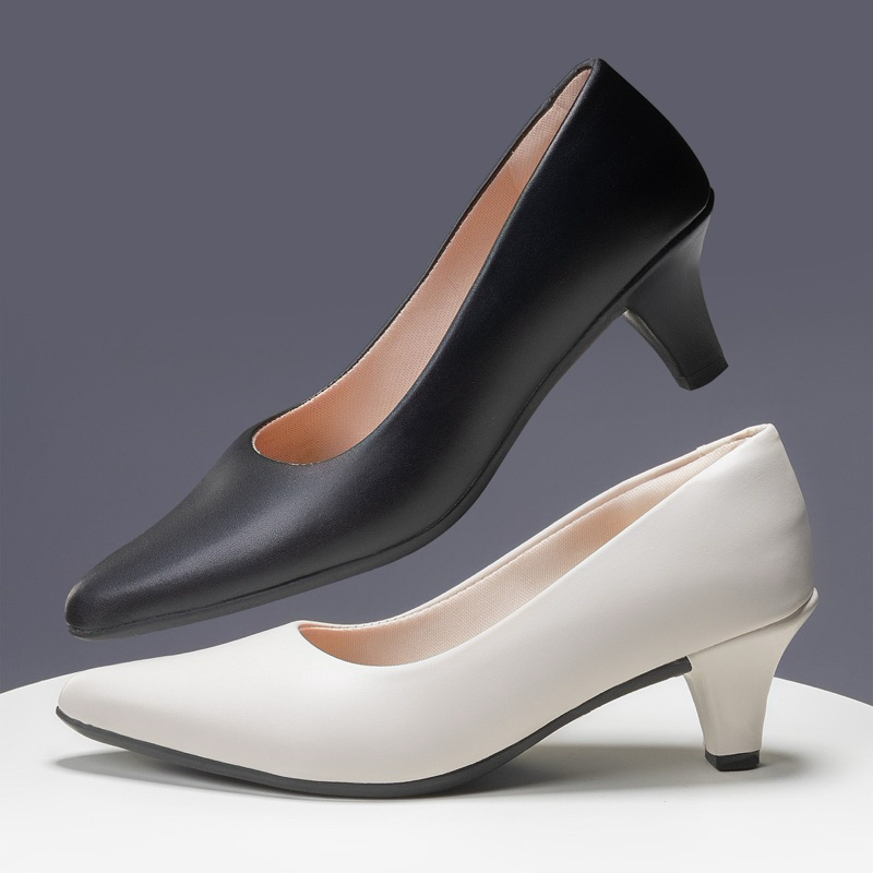 Sapato Social Scarpin salto fino 6cm Bico fino Confortável Leve 34 ao 40