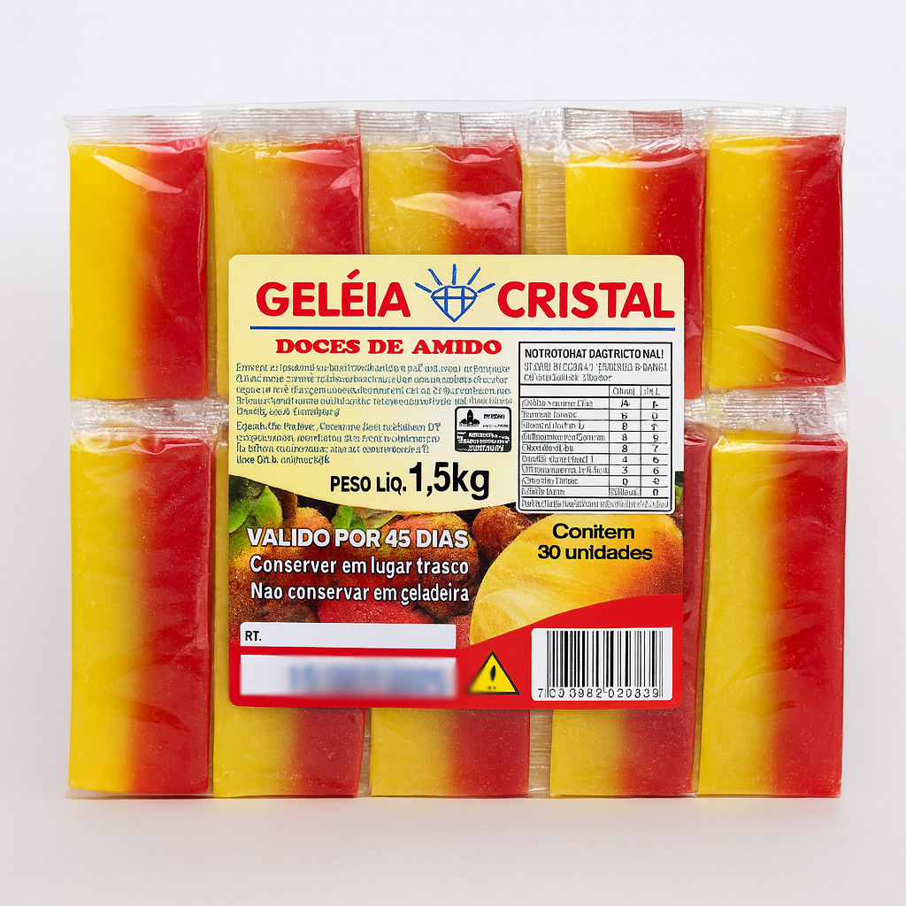 Geleia D´Água Tradicional 50g C/ 30 Unidades - Cristal em Oferta na Shopee