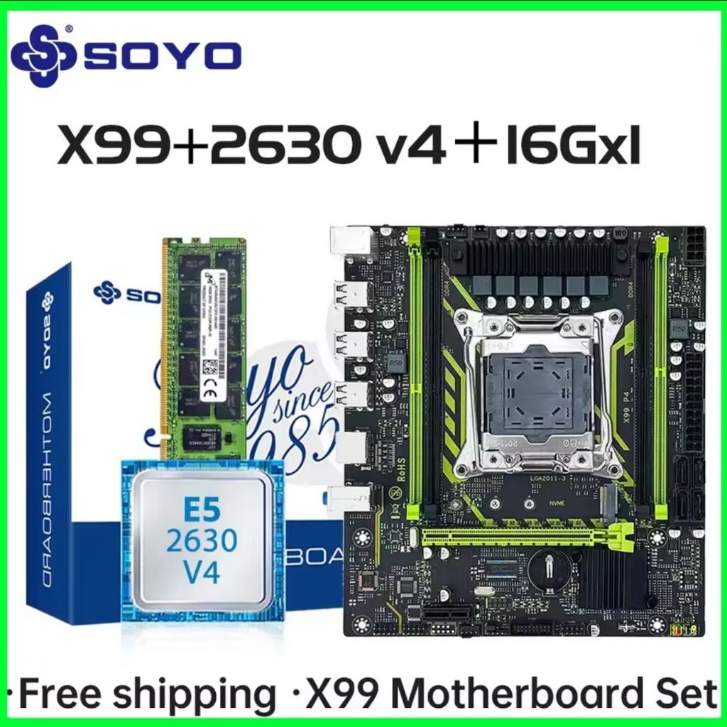 Kit Gamer Placa Mãe X99 + Xeon E5-2630v4 + 16gb 2400mhz Ddr4 Acompanha pilha Cr2032