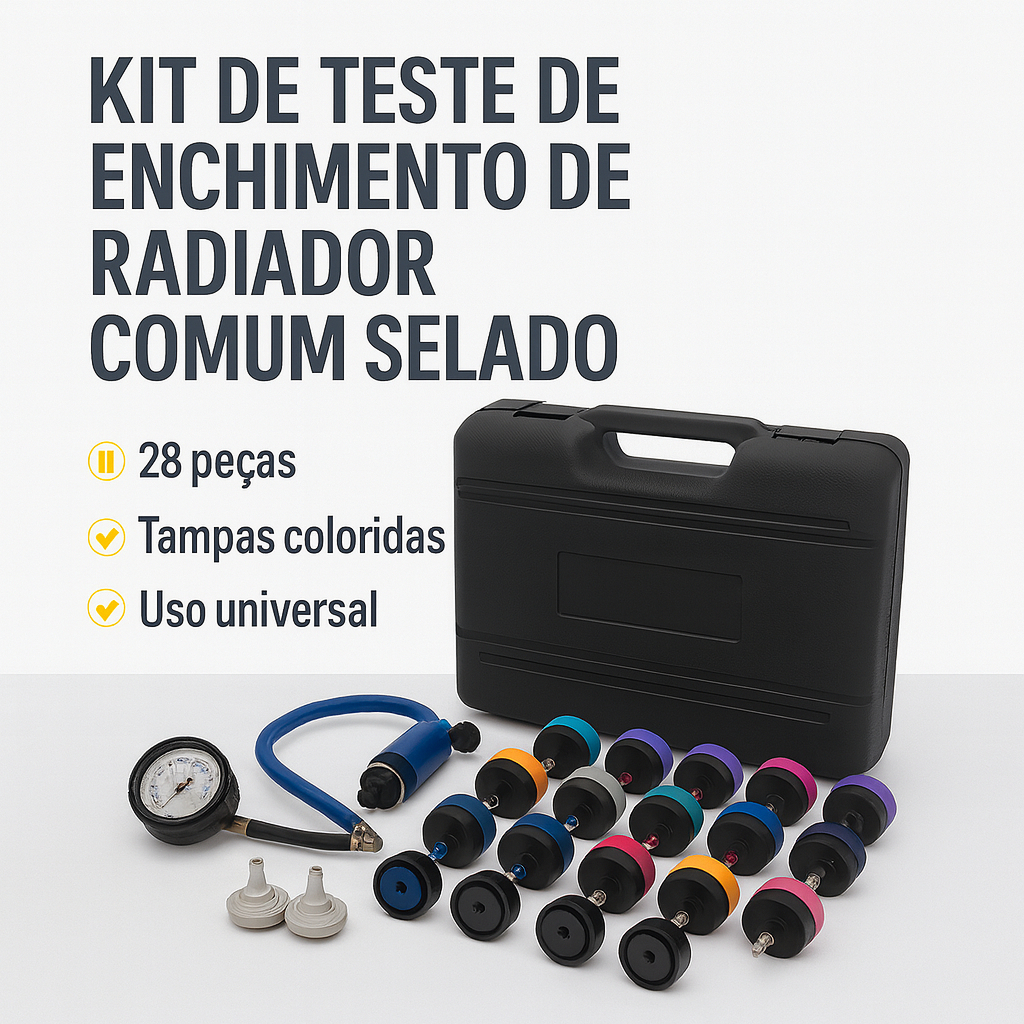 Kit De Teste De Enchimento De Radiador Comum Selado 28 Peças em Oferta na Shopee