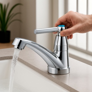 Torneira Banheiro Pia Lavatório Bica Móvel Abs 1/4 de Volta Cromada em Oferta na Shopee