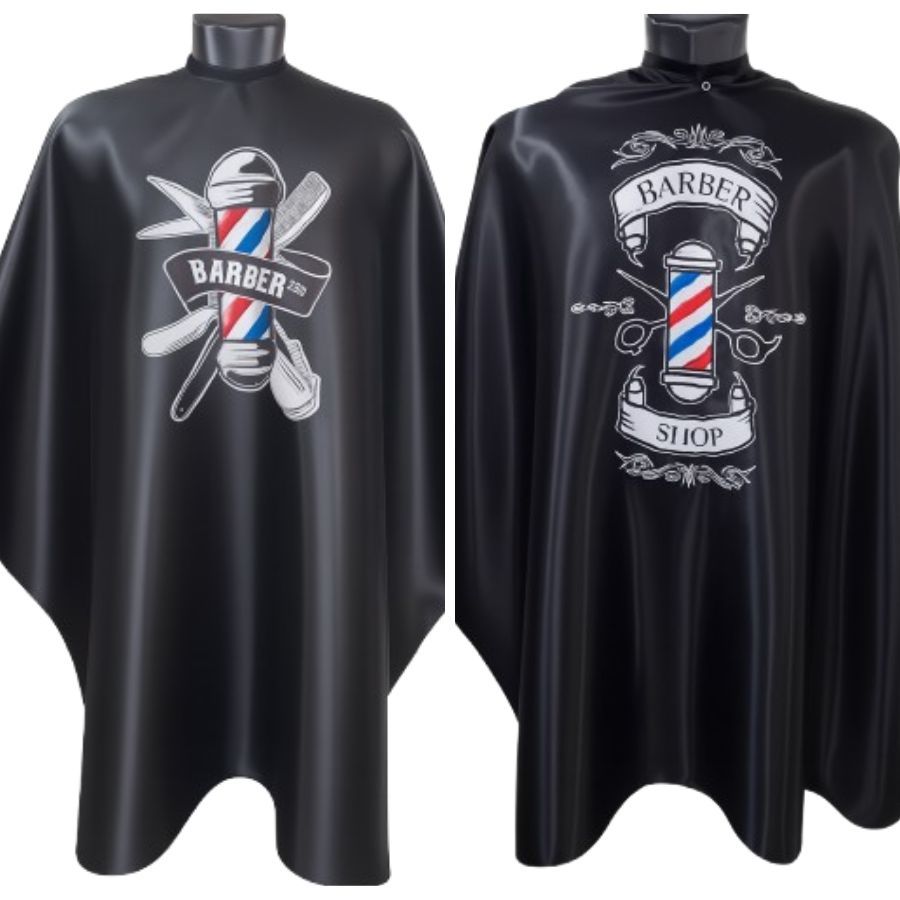 Capa de Corte Adulto Barberfade e Barberpoly em Ce