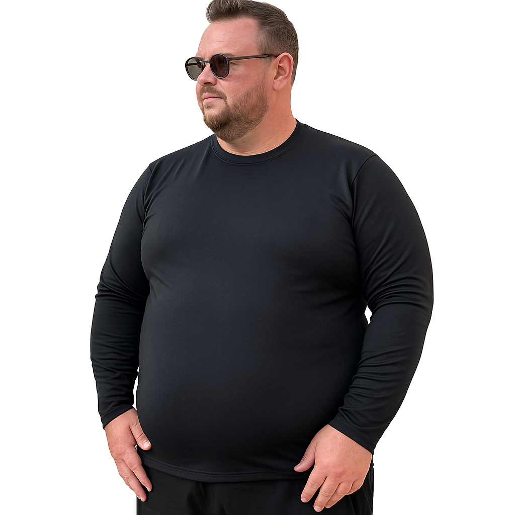 Kit 74 Camisa Térmica Masculina Peluciada Plus Size Proteção Inverno Blusa Manga Longa Segunda Pele