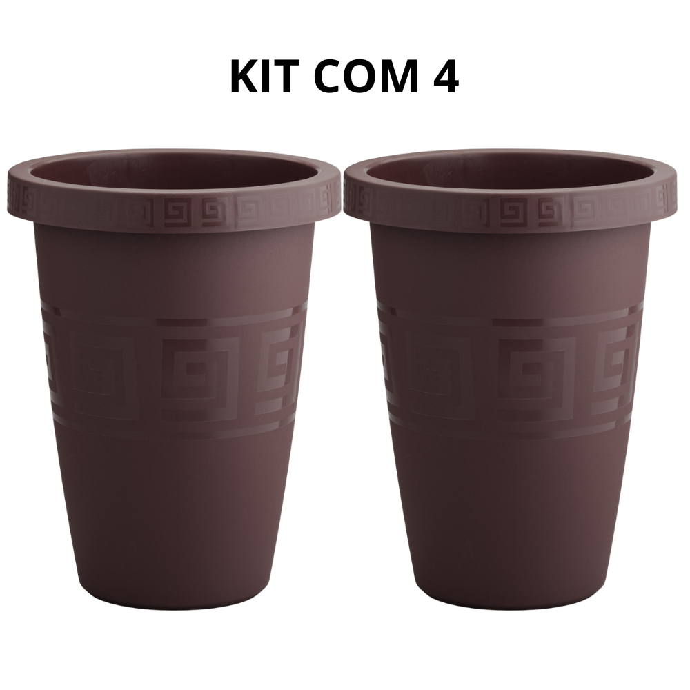 Kit 4 Vasos Gregos Coluna 32Lts Reforçado Jardim