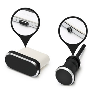 Kit De Tampas Anti poeira Plug Usb Tipo C E Fone De Ouvido Alumínio em Oferta na Shopee