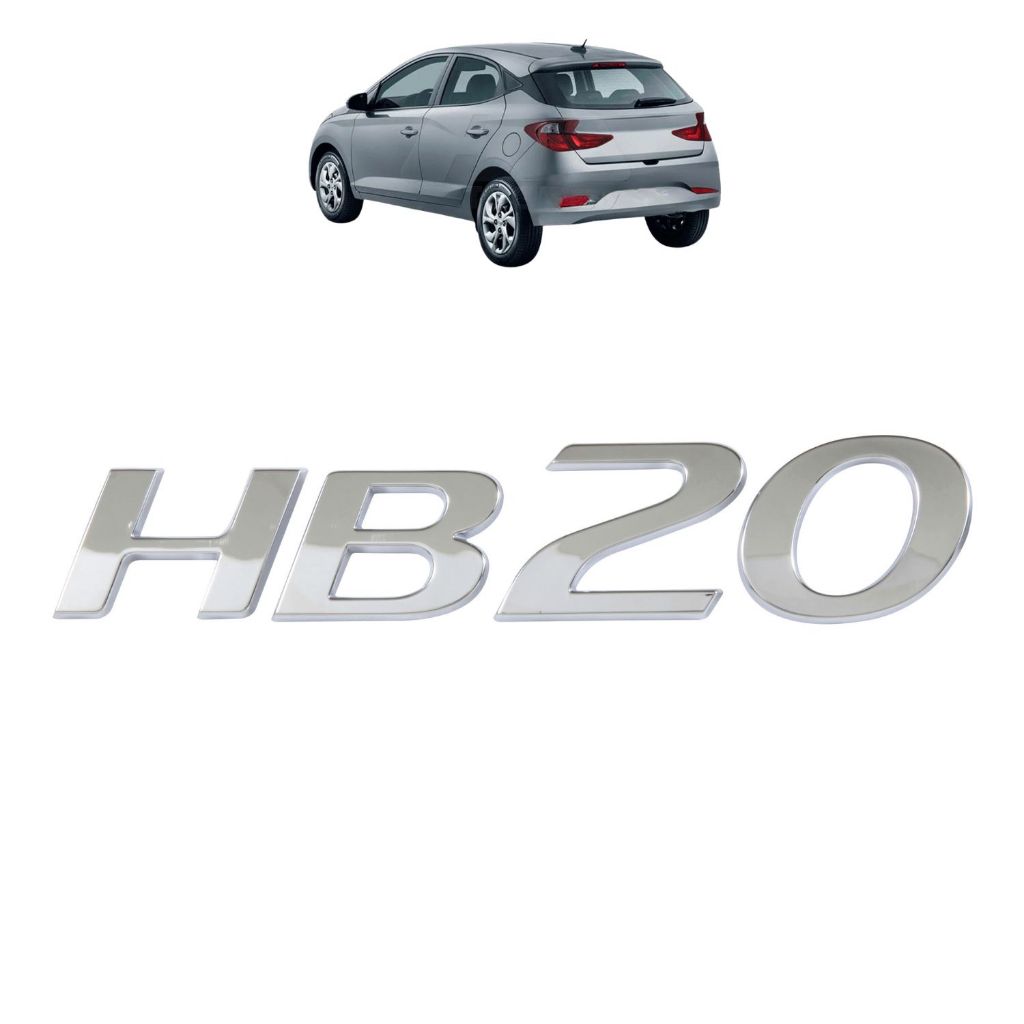 Emblema letreiro HB20 – Hb20 2020 a 2024 - Cromado em Oferta na Shopee
