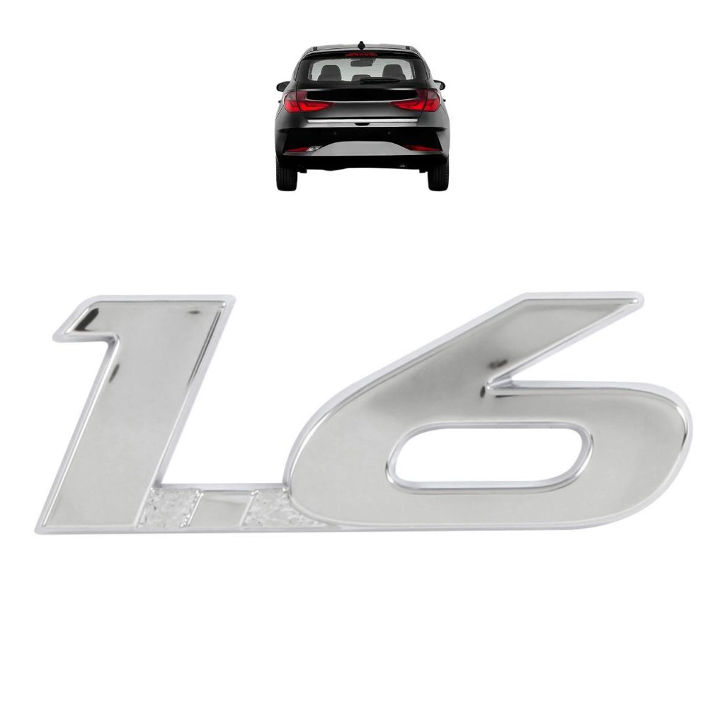 Emblema letreiro 1.6 – Hb20 2020 a 2024 – Cromado em Oferta na Shopee