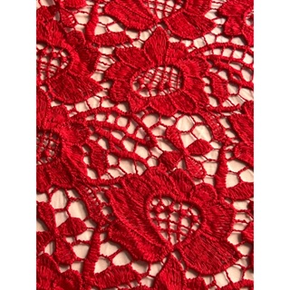 Tecido Renda Guipir  VAR 5 I 0,50m I  1m I 2m I 3m I Gripir Floral Ideal para Vestidos, Saias e Aplicações Vermelho/Pink em Oferta na Shopee