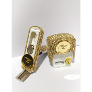 Carimbo Premium 10  + Carimbo pocket  personalizado com Strass +borrachinha em Oferta na Shopee