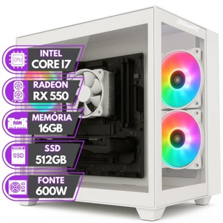 PC Gamer BluePC RUSH - Intel Core i7 16GB RAM Radeon RX 550 4GB SSD 512GB Branco - PGBP-RUS1033 em Oferta na Shopee