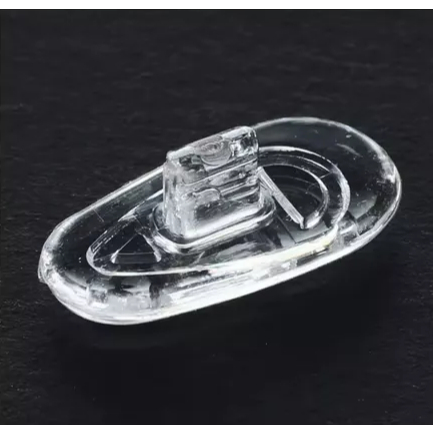 100 Unidades de Plaquetas de SILICONE / PVC Transparente para Óculos / Base ENCAIXE