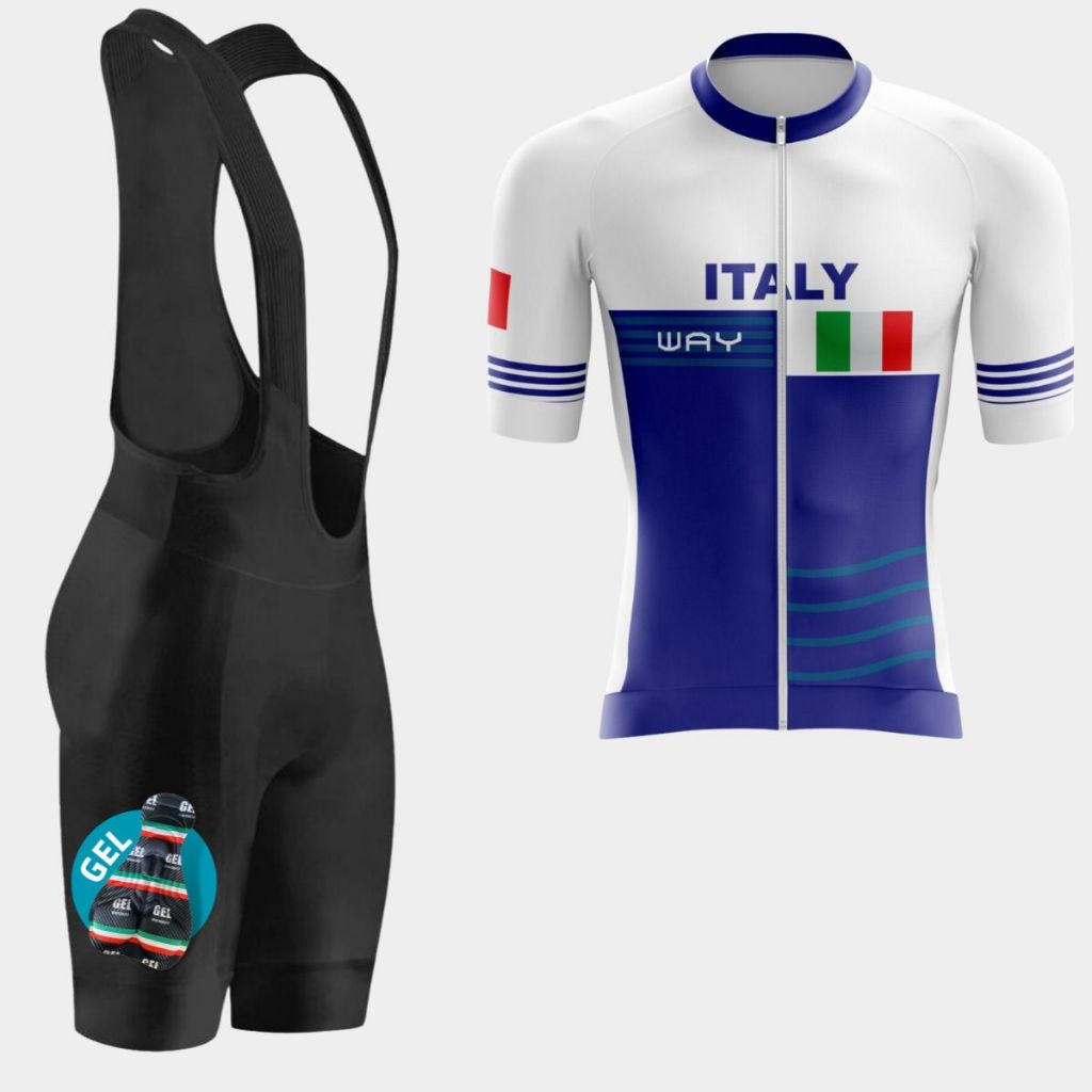 Kit Roupa Ciclismo Masculino Camisa Premium Ziper Total Bretelle Acolchoado Gel Pedalada Mtb