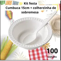 Kit Cumbuca Branca + Colher de Refeição Cristal – 100 Unidades de cada em Oferta na Shopee