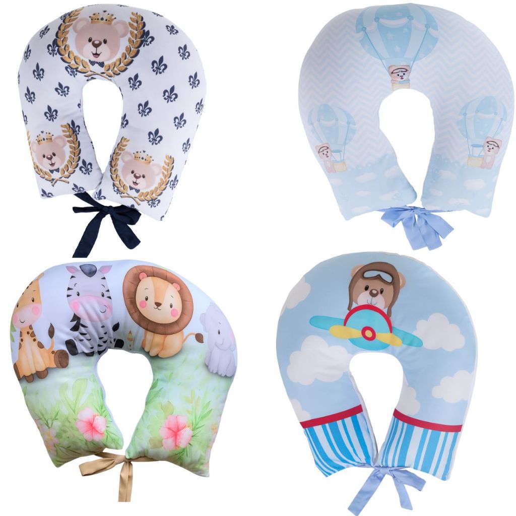 Almofada Para Amamentação Travesseiro Anatômico Sublimado Menino