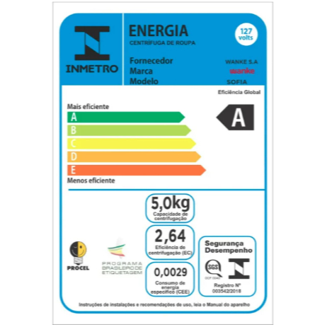 Detalhes do Centrifuga De Roupas Máquina Auxilia Secagem Elétrica Tanquinho 286w Lavanderia Wanke Preto 220v