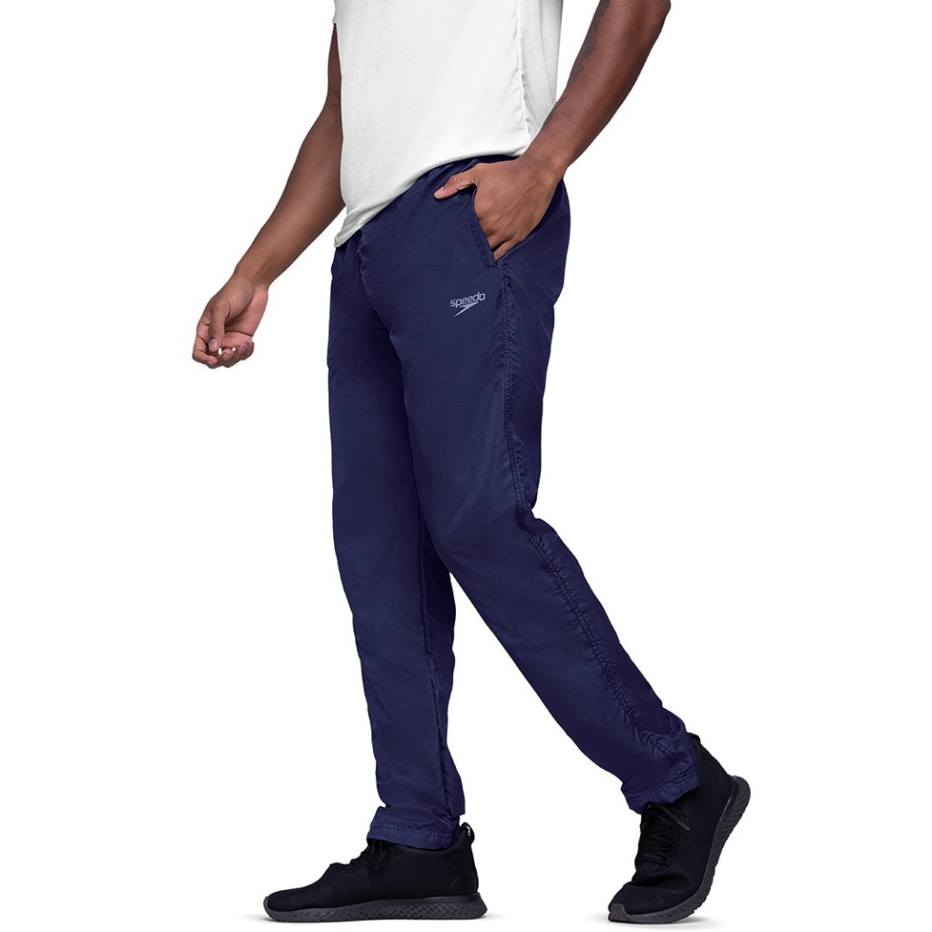 Calça Texture Reta Masculina Bolso Externo e Cordão Ajustável Speedo -  Azul Marinho em Oferta na Shopee