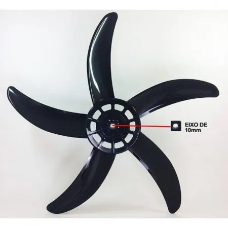 Hélice para Circulador Mondial 50 cm de 5 Pás Preta