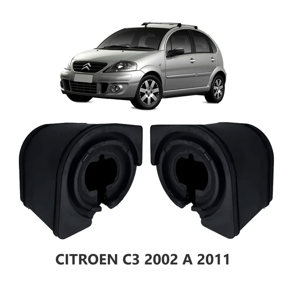 Par Bucha Barra Estabilizadora Dianteira Citroen C3 2002 A 2012 19mm Original Mobensani com NFe