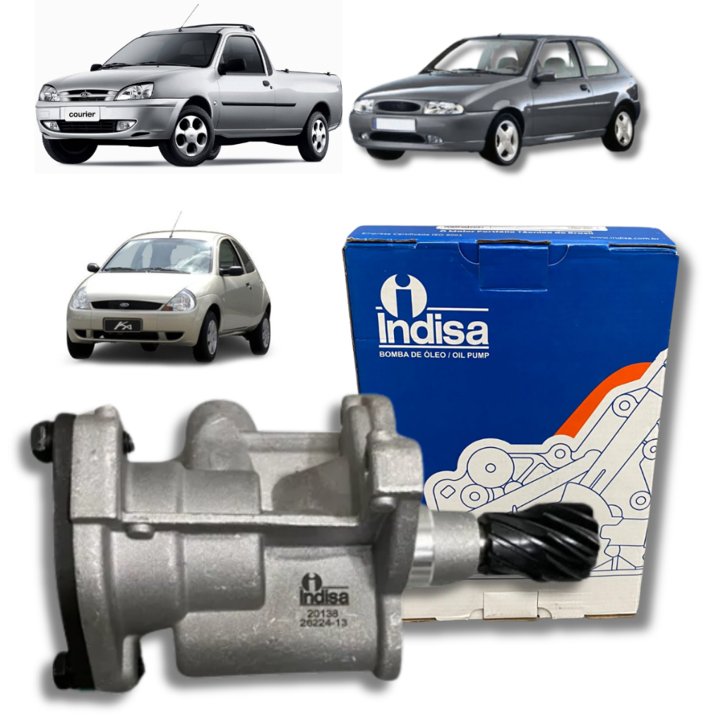 Bomba de Óleo Para Veículos Ford: ka, Fiesta e Courier Motores 1.0 e 1.3 de 1994 até 1999 Original Indisa de Qualidade