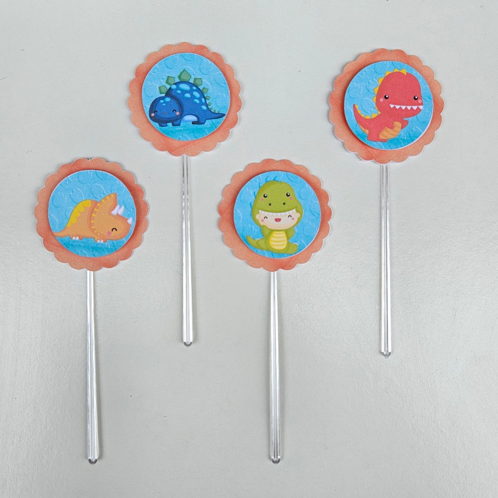 Topper para Doces ou Cupcake Personalizados Dinossauro Baby/Lembrancinha de Festa /Aniversário