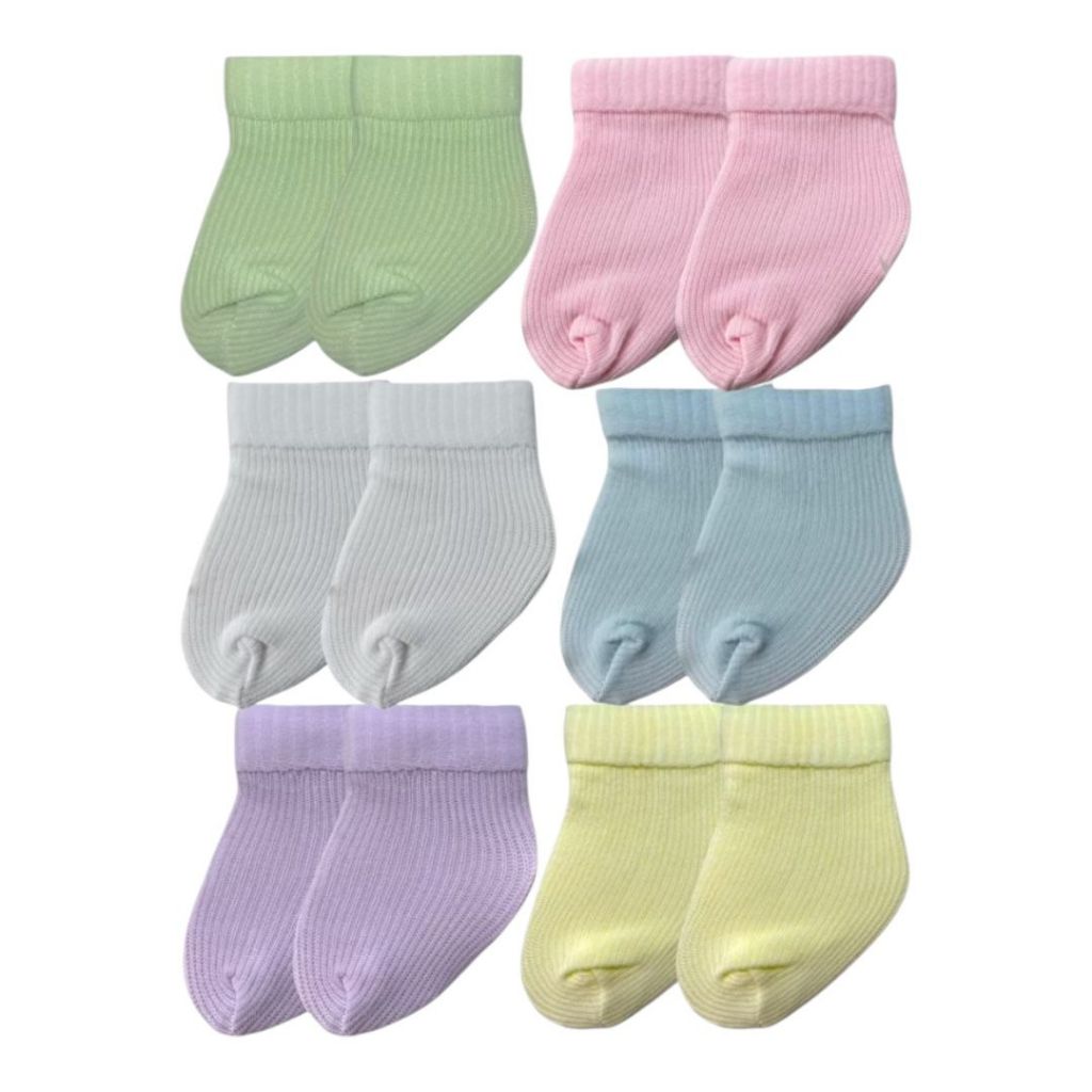 Kit 16 Meias Bebê RN Recem Nascido Essencial p/ Enxoval e Saída Maternidade 0-6 meses em Oferta na Shopee